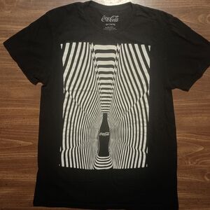 COCA-COLA ILLUSION T-SHIRT - Small // Soda drink brand graphic tee shirt rare